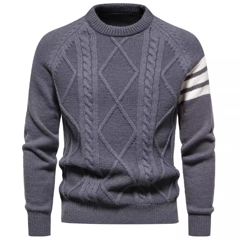 Men's Crew Neck Sweater, Slim Fit Lightweight Pullover Sweatshirts Kni –  Dinling