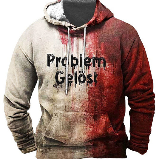 Problem Solved Bloody Shirt Men Im Fine Bloody Sweatshirt I'm Fine Bloody Hoodie Men T Shirt Scary Halloween Costumes