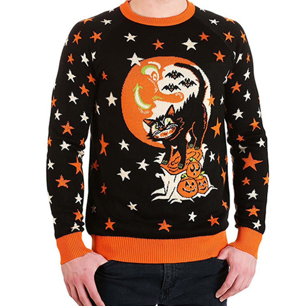 Factory Wholesale Men's Sweaters Knitted Pullovers Men's Sweaters Winter Women's Helloween Holiday