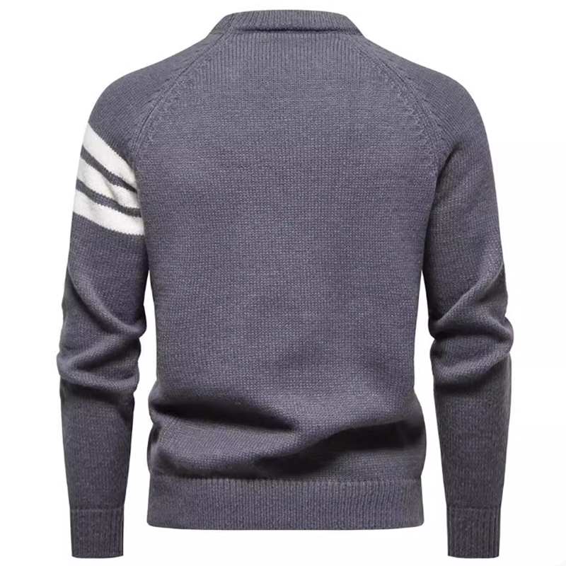 Men's Crew Neck Sweater, Slim Fit Lightweight Pullover Sweatshirts Knitted for Casual Wear, Long Sleeve Workout Outfits