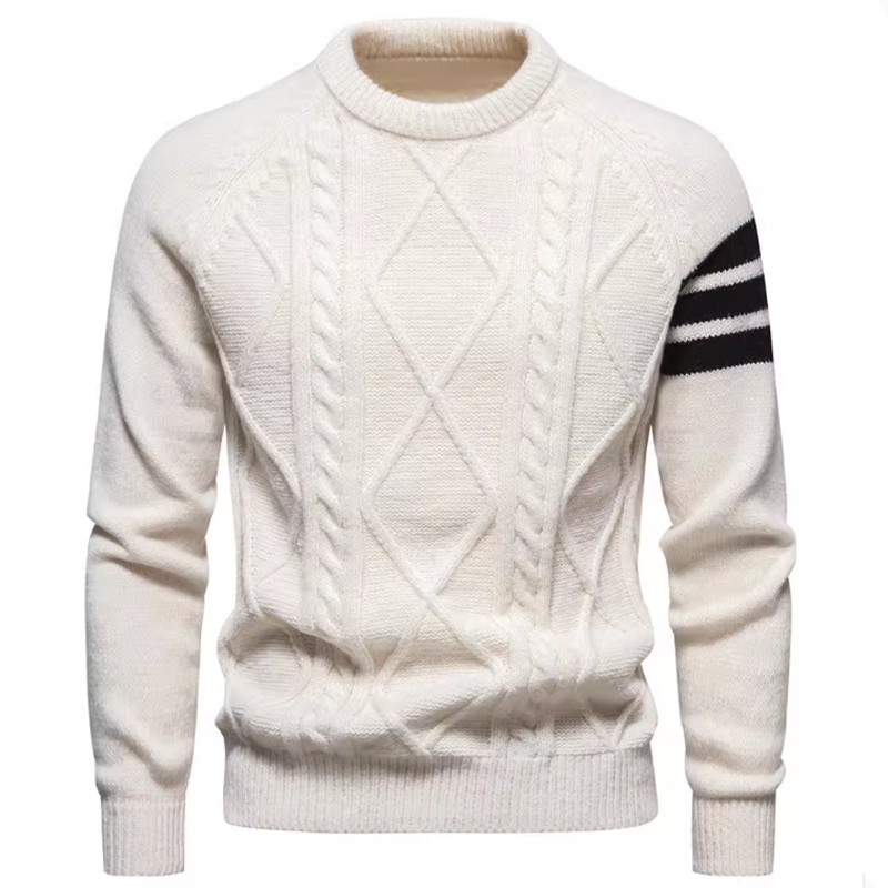 Men's Crew Neck Sweater, Slim Fit Lightweight Pullover Sweatshirts Knitted for Casual Wear, Long Sleeve Workout Outfits